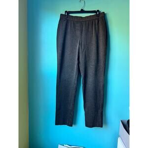 J. Jill Black Pull On Pants Size Medium Tall Full Wide Leg Design Elastic Wais